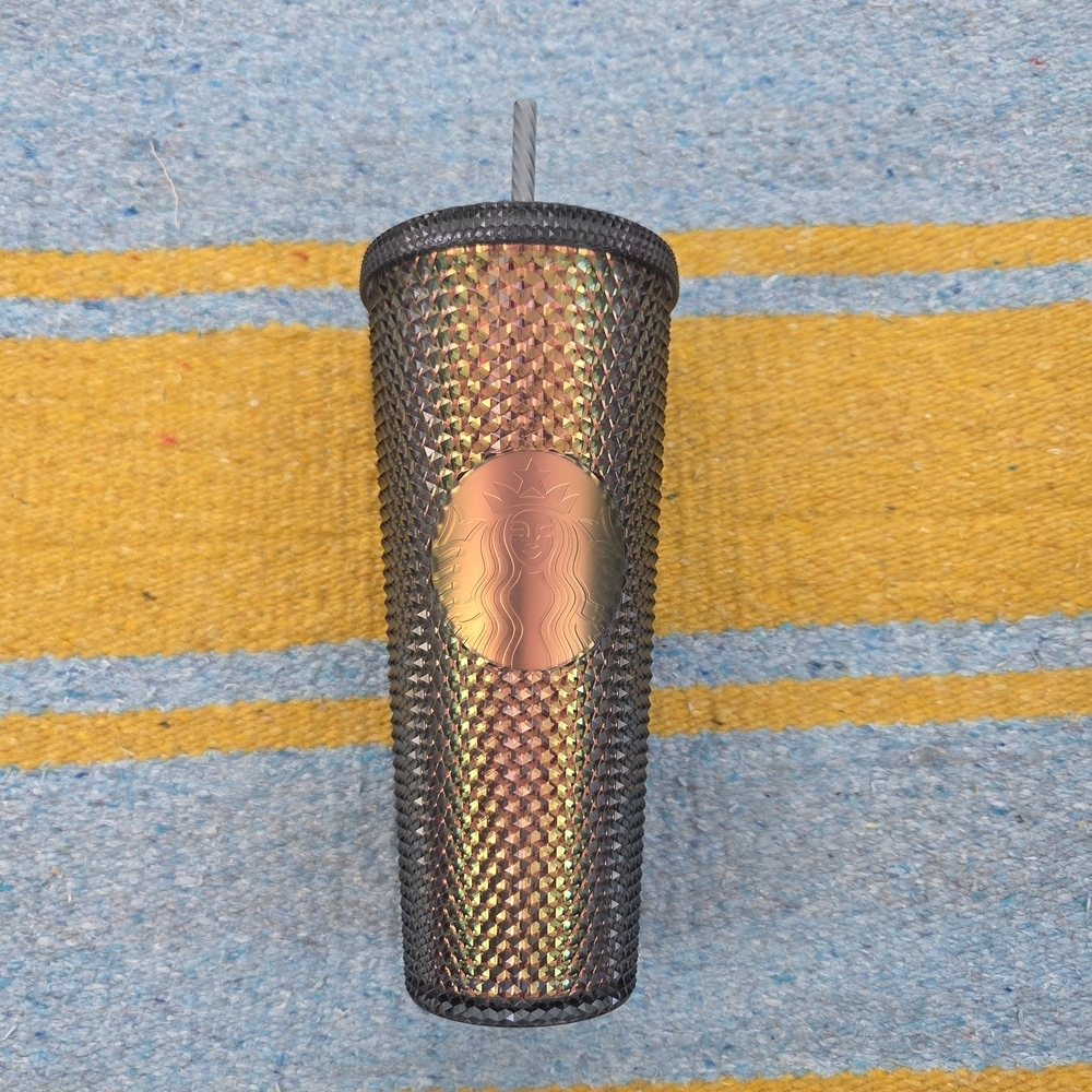 Starbucks 24 Oz Iridescent Tumbler with Straw